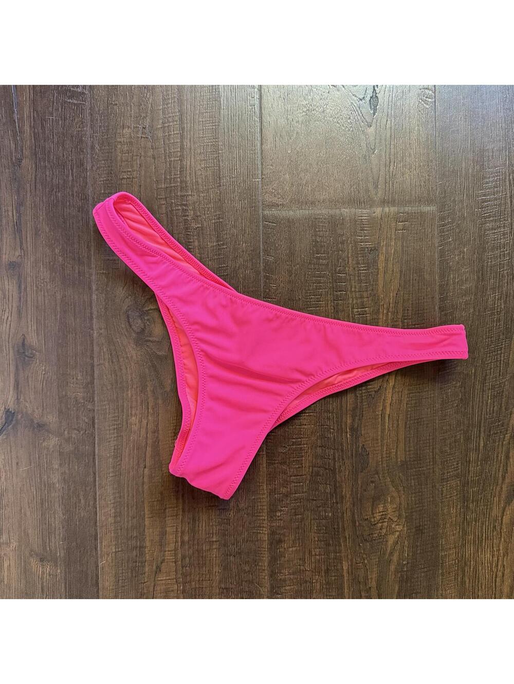 Victorias Secret Zuma Itsy Ruched Back Bikini Swim Bottom Shocking Pink S